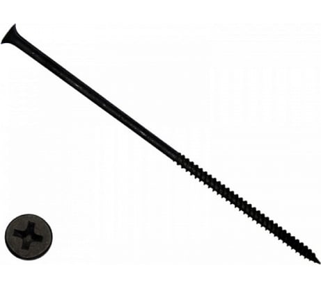 Саморез КРЕП-КОМП черный, универсал., 4,8х127, 10 шт. чм127мф