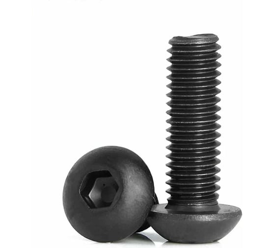 Винт чёрный 23 Болта 12x50 ISO 7380 под шестигранник к.п.10.9, 50 шт. 00-00003087ф50 1