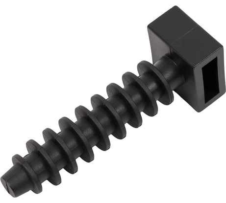 Дюбель под хомут-стяжку Gigant, 6x35мм, нейлон, 100шт. черный 123996