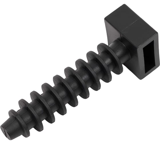 Дюбель под хомут-стяжку Gigant, 6x35мм, нейлон, 100шт. черный 123996 1