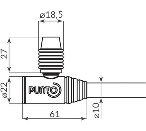 Замок тросовый Punto PK-BIKE-1012-KEY, 10x1200 мм, 2ключа, подвес 57447