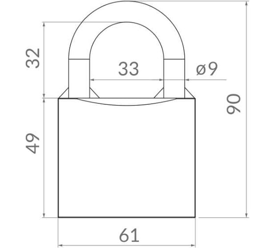Замок навесной Punto PK-0163, 3 ключа, английский ключ 59111