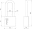 Замок навесной Punto PK-1550L, 3 ключа, дисковый ключ, длиная дужка 57707 2