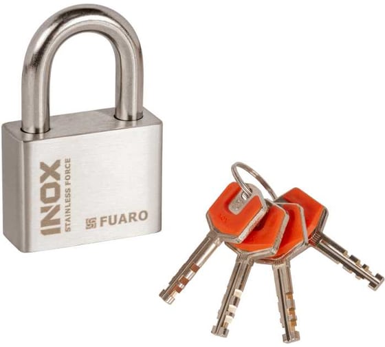 Замок навесной Fuaro PL-INOX FORCE IF- 50, 4 ключа, дисковый ключ 57893