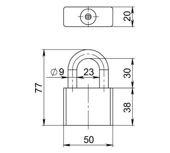 Замок навесной Fuaro PL-INOX FORCE IF- 50, 4 ключа, дисковый ключ 57893