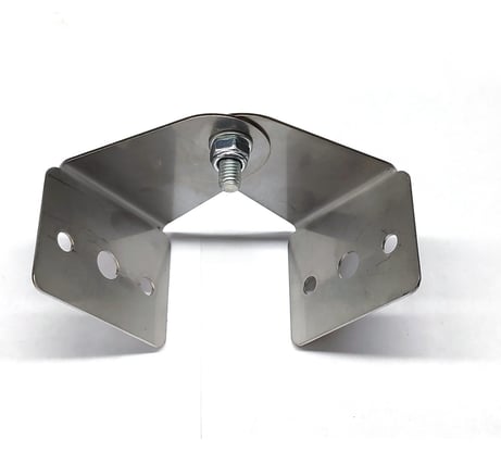 Универсальный поворотно-накладной кронштейн КХЭМ 50х40х52 мм, из нержавеющей стали AISI430 КУ 50х40х52