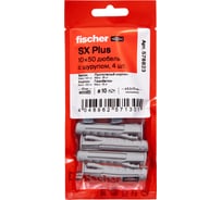 Дюбель с шурупом Fischer SX Plus, 10x50, 4шт 578823