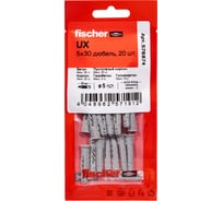 Дюбель с буртом Fischer UX, 5x30 R, 20шт 578874