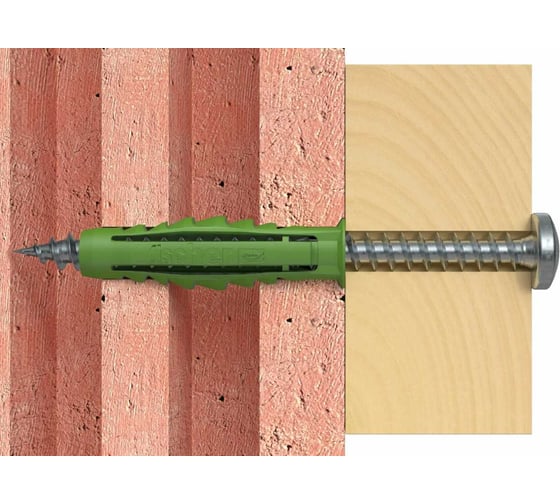 Дюбель распорный Fischer для полнотелых материалов, 5x25мм, SX, Green, 50шт 532712