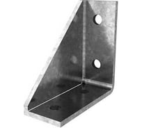 Уголок OSTEC крепежный двойной усиленный, толщ. 5,0 мм, гальван. цинк УС-4-5,0-ЭЦ
