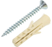 Дюбель SORMAT NAT, 6x30, шуруп 4,0x40, 50 шт 9620220641