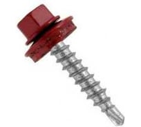 Саморез кровельный BISKREP 4.8x28 RAL 3005 винно-красный, 300 шт, пл.конт 1000 мл 1-20596