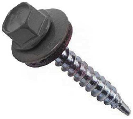 Саморез кровельный BISKREP 5.5x19 RAL 7024 графитовый серый, 300 шт, пл.конт 1000 мл 1-20631 1