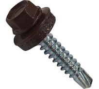 Саморез кровельный BISKREP 5.5x25 RAL 8017 шоколадно-коричневый, 250 шт, пл.конт 1000 мл 1-20640