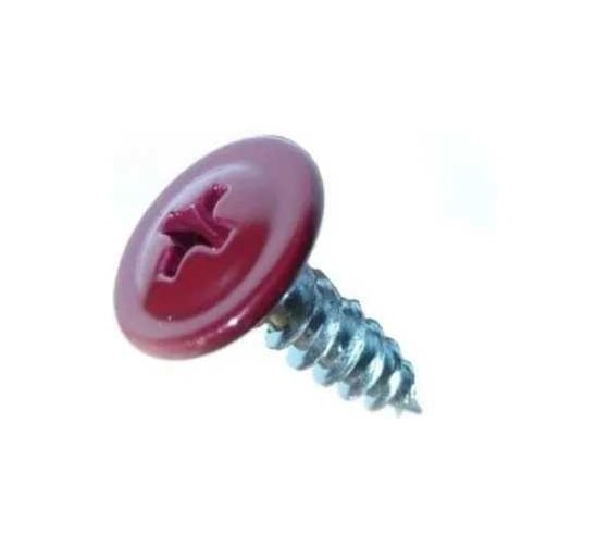 Саморез BISKREP ШСММ 4.2x16 RAL 3005 винно-красный, 320 шт, пл.конт. 280 мл 1-00782