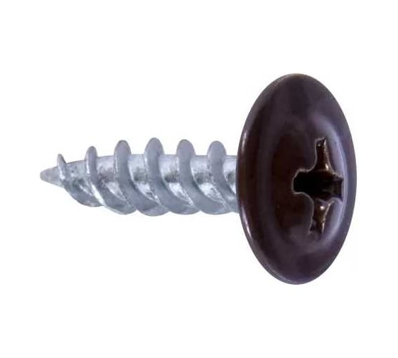 Саморез BISKREP ШСММ 4.2x16 RAL 8017 коричневый, 320 шт, пл.конт. 280 мл 1-00785