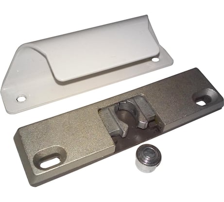 Комплект балконной ручки с защелкой Левша Lux, белый, под профиль 13 мм У1-0459.Б