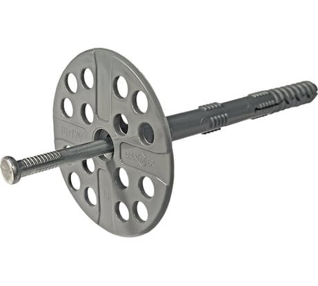 Дюбель гриб Daxmer для теплоизоляции с металлическим гвоздем IZМ 10х120, 70 шт 00000334771