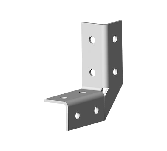 Угол OSTEC 3D, 8 отверстий, толщ. 4,0 мм, гальван. цинк УС-3D8-4,0-ЭЦ 1