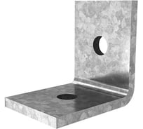 Уголок OSTEC №1, 2 отверстия для СТРАТ профиля, толщ. 5,0 мм, гальван. цинк УС-1-5,0-ЭЦ