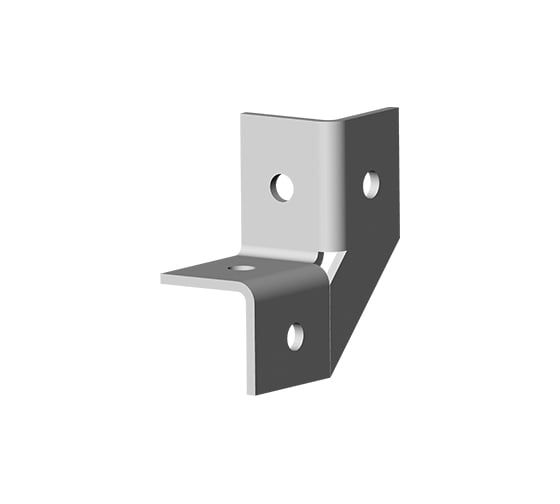 Угол OSTEC 3D, 4 отверстия, толщ. 4,0 мм, гальван. цинк УС-3D4-4,0-ЭЦ 1