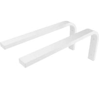 Кронштейн Life Metall для полки, столешницы, раковины, 45 см, уголки для полки, гнутый, белый LM-K2.02