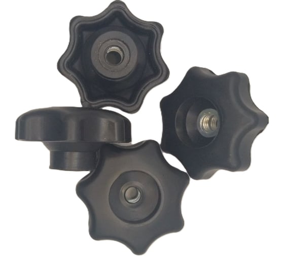 Гайка-барашек РПА М8x1,25, сквозная, проходная, 4 шт ГБ--08-04 ГБ-РПА-08-04