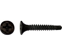 Саморез КРЕП-КОМП потайн. сверло, черный, 3,5х35, 80 шт. спч35мф