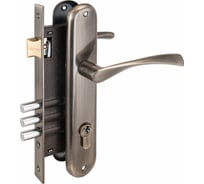 Врезной замок с ручками Аллюр 0203 AB старая бронза 1014