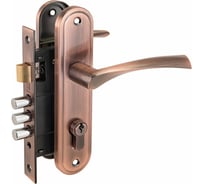 Врезной замок с ручками Аллюр 103/3-61А1203 AC старая медь 6801