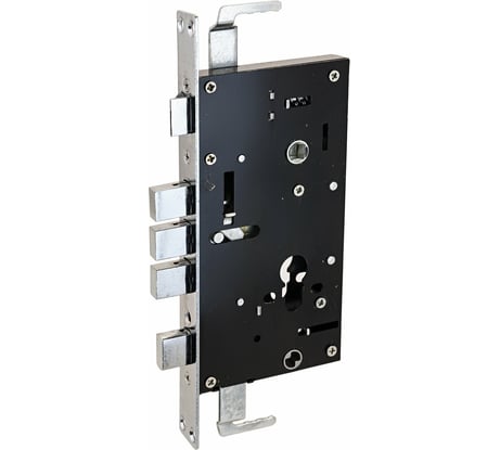 Врезной замок без ручек для металлических дверей Аллюр ЗВ1-09АТМ-R (правый; автоматический; без цилиндрового механизма) 1561