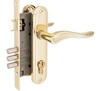 Врезной замок с ручками Аллюр латунь 5787