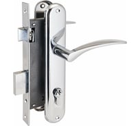 Врезной замок с ручками Аллюр хром 1024