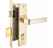 Врезной замок с ручками Аллюр латунь 1074