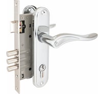 Врезной замок с ручками Аллюр 102/3 CP хром 5790