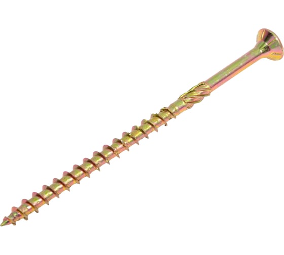 Саморез конструкционный ADMIRAL STARS желтый потай 4,5x80 кор 200 шт 54396720 1