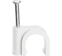 Кабельная скоба duwi круглая 7 мм, белая, 20 шт. 30306 0