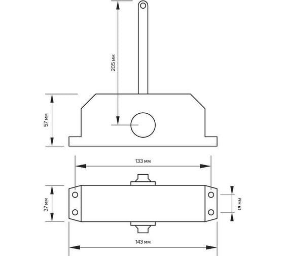 Дверной доводчик TUNDRA D25SL до 25 кг, цвет серебро 3937420