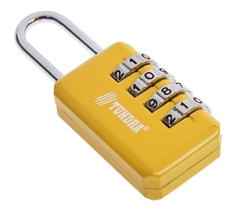 Навесной кодовый замок TUNDRA ZK008 желтый 4668269