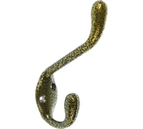 Мебельный двухрожковый крючок TUNDRA krep, КМ06BS, цвет золото на черном 3853852