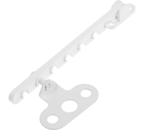 Ограничитель открывания окна ТУНДРА krep, пластиковый, L=165 мм, белый, 1 шт. 4379519