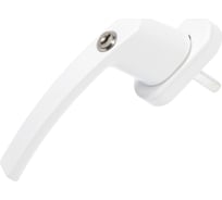 Оконная ручка с замком TUNDRA 35 мм, металлическая, белая 1552598