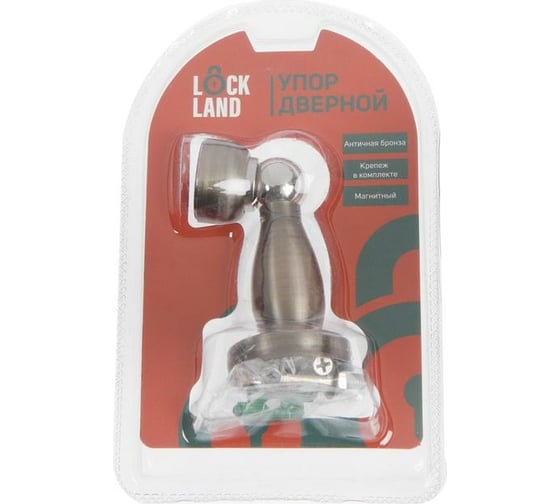 Дверной упор LOCKLAND магнитный, цвет античная бронза 6869936