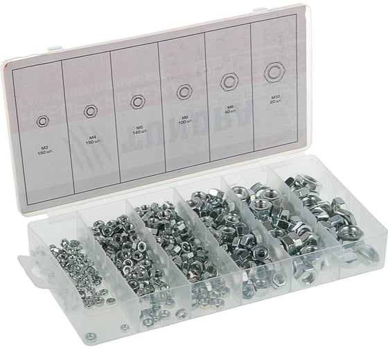 Набор шестигранных гаек TUNDRA krep, 600 предметов 2919815 1