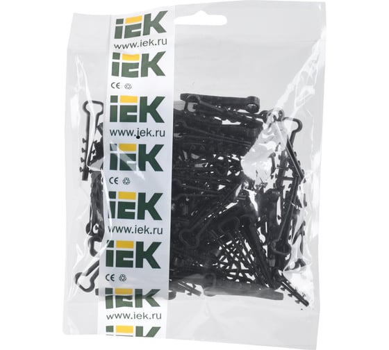 Дюбель хомут IEK 5х8 мм, нейлон, черный, 100 шт. UHH36-5-8-100