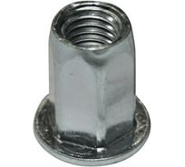 Заклепка-гайка ЦКИ М4, плоск., шестигранная, Ст. Ц, BRALO, уп. 200 шт. 64518