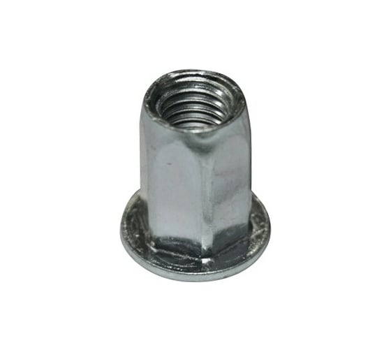 Заклепка-гайка ЦКИ М4, плоск., шестигранная, Ст. Ц, BRALO, уп. 200 шт. 64518 1