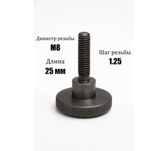 Винт с накаткой ООО ЭКОМАРКЕТ Din 465, М8*25 (1 шт) 9007600000004