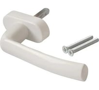 Ручка оконная INTERNIKA Kronos штифт 37мм, 45, белый, 2 винта, 5х45мм INT0070.07MP