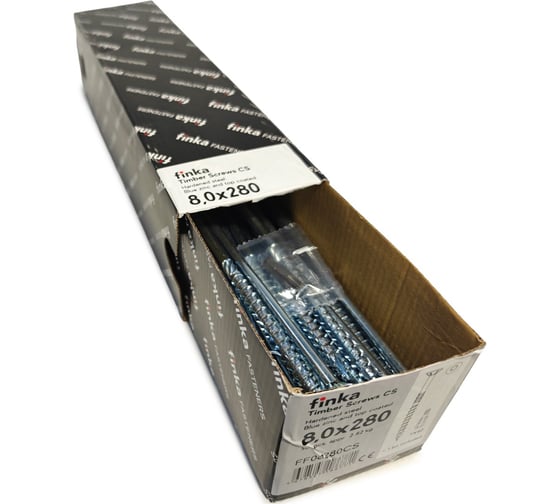 Шурупы конструкционные Finka Timber Screws CS 8,0x280 TX40 (Голубой цинк, потай, 50шт) FF08280CS